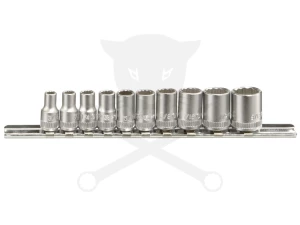 Dugókulcs - crowafej készlet 1/4" 12 szögű COLOS rövid 10 db-os Genius