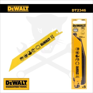 Fűrészlap kardfűrészhez, fémre 152 mm 18TPI = 1,4 mm 5db-os DeWalt
