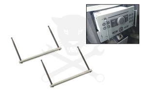 Rádiókiszerelő készlet Opel/Vauxhall 2 Din-es rádiókhoz 2 részes
