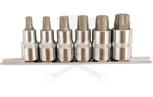 Rátűzőkulcs - crowa+bit készlet Torx Plus® 6 darabos TP45 - TP80 1/2"