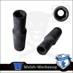 Lok-Typ Légkulcsfej - gépifej 3/8"  9 mm 6 lap hosszú - Welzh