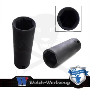 Lok-Typ Légkulcsfej - gépifej 1/2" 19 mm 6 lap hosszú - Welzh