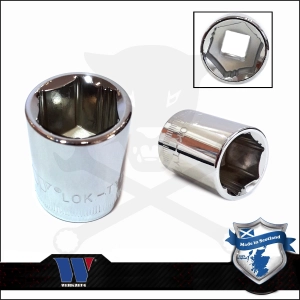 Lok-Typ Dugókulcs - crowafej 3/8" 19 mm 6 lap alacsony - Welzh