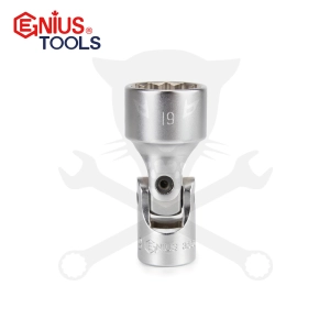 Dugókulcs - crowafej 3/8" csuklós 19 mm Genius
