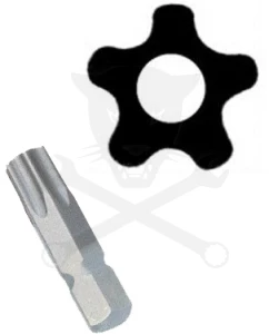 Bit ötágú torx T-25 30 mm lyukas Genius