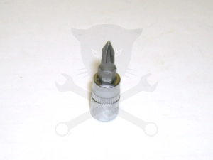 Rátűzőkulcs - crowa+bit 1/4" kereszt PZ1