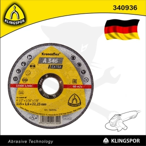 Vágókorong 115x1.6 mm A346 Extra - acél és inox - KLN
