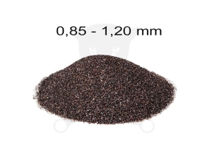 Szóróanyag normálkorund barna NK20 = 0,85 - 1,20 mm -25 kg