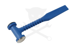 Kalapács precíziós MINI 90x17 mm gumi és acél fej - Laser