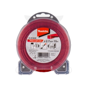 Fűkasza damil 2.7 mm x 15 méter RT Négylevelű profil Piros - Makita