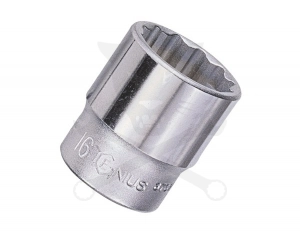 Dugókulcs - crowafej 3/8" 12 lap normál 22 mm Genius