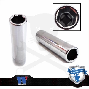 Lok-Typ Dugókulcs - crowafej 1/4" 12 mm 6 lap hosszú - Welzh