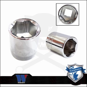 Lok-Typ Dugókulcs - crowafej 3/8" 18 mm 6 lap alacsony - Welzh