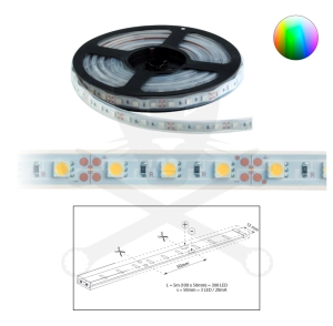 Szalag LED 5050 kültéri 60 db/m - RGB - ELMARK