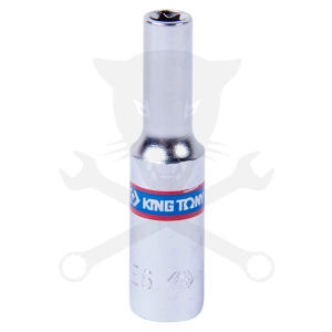 Dugókulcs - crowafej 1/4" belső torx hosszított E06 KingTony