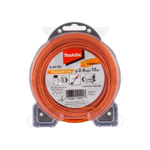 Fűkasza damil 2.4 mm x 15 méter RT Négylevelű profil Narancs - Makita