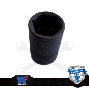 Lok-Typ Légkulcsfej - gépifej 1/2" 19 mm 6 lap alacsony - Welzh