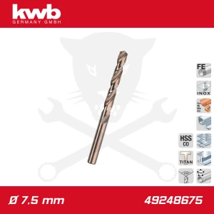 Csigafúró  7,5 mm HSS-G Co5 DIN 338 Twist, profi - KWB