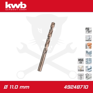 Csigafúró 11,0 mm HSS-G Co5 DIN 338 Twist, profi - KWB