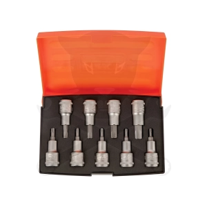 Rátűzőkulcs - crowa+bit 1/2" torx készlet 9 db-os