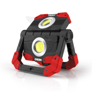 Szerelőlámpa LED COB + 2 ledes dönthető akkus 2000 lm - Nebo