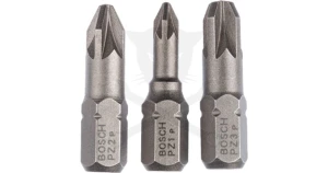 Bithegy, gépi készlet  3 darabos PZ1/2/3 x 25 mm - Bosch