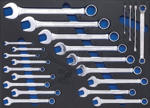 Csillag-villáskulcs készlet 25+4 db-os 8-32 mm + E-torx készletE6-E24 -tálcás