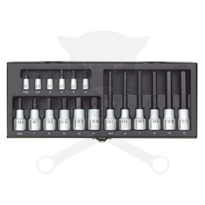 Rátűzőkulcs - crowa+bit 1/4"-1/2" torx készlet 18 darabos - Proxxon (23.100)