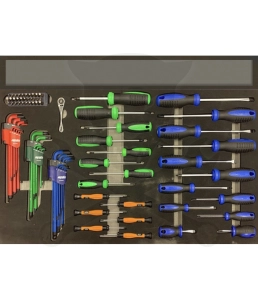 Csavarhúzó készlet 83 db-os szerszámos kocsiba - USA SERIES - SP Tools