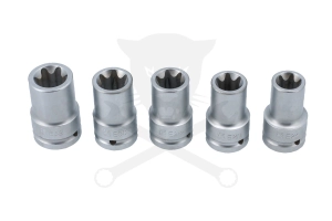 Dugókulcs - crowafej 3/4" belső torx E06-E32 készlet 15 db-os - Laser