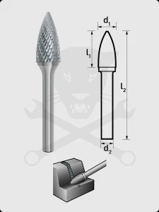 Turbómaró  8 x 20 mm csúcsíves forma, hegyes végű, SPG 0820/S6 MX