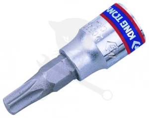 Rátűzőkulcs - crowa+bit 1/4" torx T27 KingTony