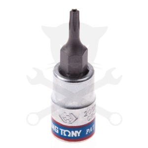 Rátűzőkulcs - crowa+bit 1/4" torx, furatos TPX27 - King Tony
