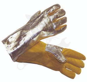 Kesztyű hegesztő, hő-lángálló - aluminizált marhabőr+kevlar "10.5"- (50WEGK1410)