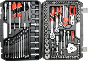 Szerszámkészlet 126 db-os dugókulcs készlet 1/2"-3/8"-1/4" - Yato