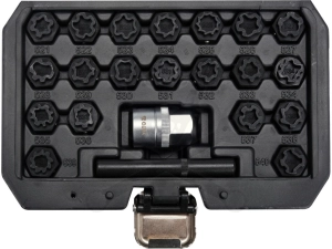 Kerékör kulcs készlet VW gyári kerékőrökhöz -lóhere minta- 22 db