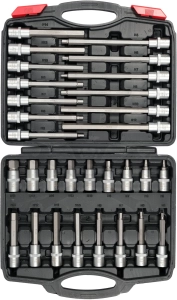 Rátűzőkulcs - crowa+bit készlet 1/2" imbusz 5-19 mm 30 db-os - Yato