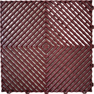Műhelypadló - SwissDeck RibDeck Classic 33,3 x 33,3 cm - Wine Red