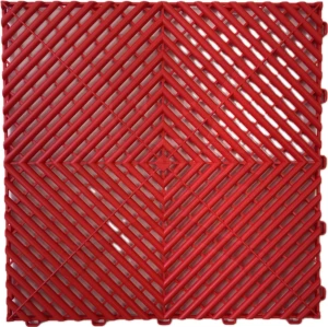 Műhelypadló - Garázspadló SwissDeck RibDeck Classic 33x33cm Racing Red
