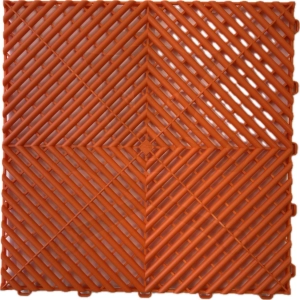 Műhelypadló - SwissDeck RibDeck Classic 33x33cm Tropical Orange RAL2009