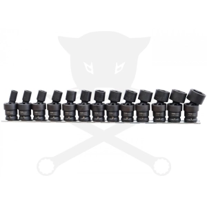 Légkulcsfej készlet 1/2" 12 db 10-24 mm - Csuklós- SP Tools