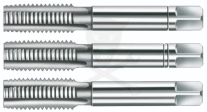 Menetfúró kézi készlet 3/8" x 16 BSW - 3 db-os HSS - Bucovice