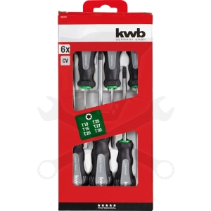 Csavarhúzó készlet torx 6 részes KWB Professional CrV