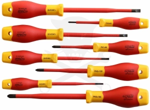 Csavarhúzó készlet szigetelt VDE 1000V  8 db-os készlet PH + SL - SP Tools
