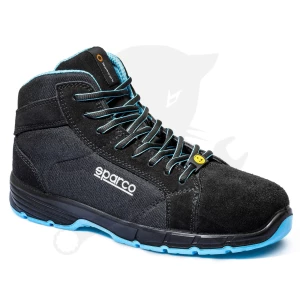 Munkavédelmi bakancs SPARCO - Horizon-H FARGO ESD S3S SR FO Fekete-Kék 48-as