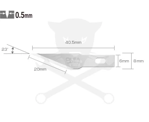 Penge OLFA dekor és hobby késhez 0.5 mm 5db-os (KB4-S/5)