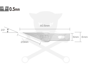 Penge OLFA dekor és hobby késhez 0.5 mm 100db-os (KB4-S/100)