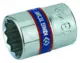 Dugókulcs - crowafej 1/4" 12 szög normál 12 mm