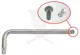 Torxkulcs "L" alakú TPX25 furatos torx, hosszú KingT