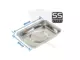 Mágneses tálca téglalap - mini, lapos - 93 x 64 x 14 mm - INOX